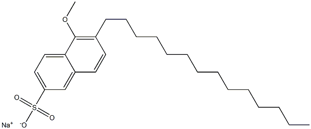 5-Methoxy-6-tetradecyl-2-naphthalenesulfonic acid sodium salt Struktur