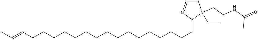 1-[2-(Acetylamino)ethyl]-1-ethyl-2-(17-nonadecenyl)-3-imidazoline-1-ium Struktur