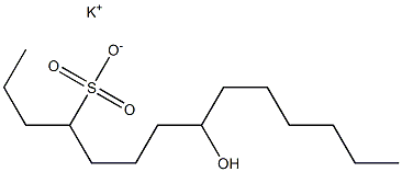 8-Hydroxytetradecane-4-sulfonic acid potassium salt Struktur