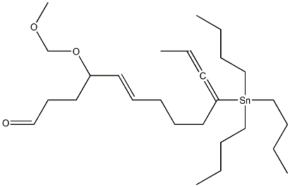 (5E,10S)-4-(Methoxymethoxy)-10-(tributylstannyl)-5,10,11-tridecatrienal Struktur