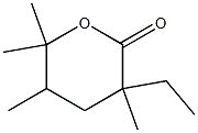 3-Ethyl-3,5,6,6-tetramethyltetrahydro-2H-pyran-2-one Struktur