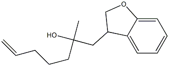 1-Methyl-1-[(2,3-dihydrobenzofuran)-3-ylmethyl]5-hexen-1-ol Struktur