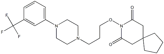 8-[3-[4-(3-Trifluoromethylphenyl)-1-piperazinyl]propyloxy]-8-azaspiro[4.5]decane-7,9-dione Struktur