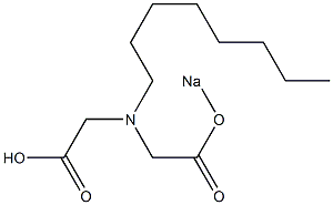 N-[[(Sodiooxy)carbonyl]methyl]-N-octylglycine Struktur