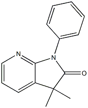 1,3-Dihydro-3,3-dimethyl-1-phenyl-2H-pyrrolo[2,3-b]pyridin-2-one Struktur