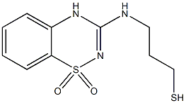 3-[(3-Mercaptopropyl)amino]-4H-1,2,4-benzothiadiazine 1,1-dioxide Struktur