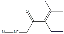 3-Ethyl-1-diazo-4-methyl-3-penten-2-one Struktur