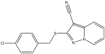 2-[[(4-Chlorophenyl)methyl]thio]-pyrazolo[1,5-a]pyridine-3-carbonitrile Struktur