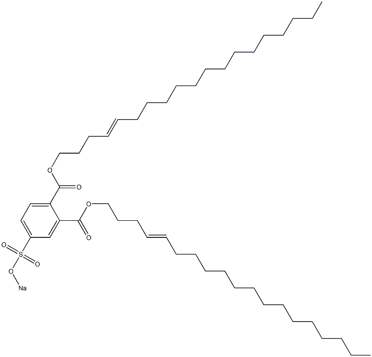 4-(Sodiosulfo)phthalic acid di(4-nonadecenyl) ester Struktur