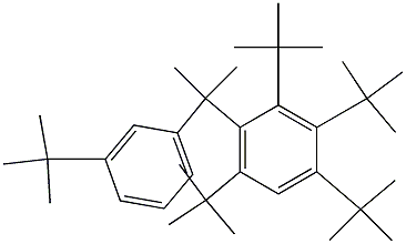 2-(2,3,4,6-Tetra-tert-butylphenyl)-2-(3-tert-butylphenyl)propane Struktur