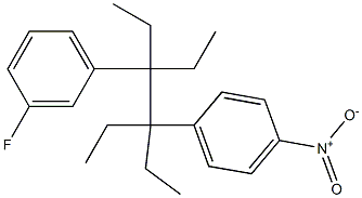 3,4-Diethyl-3-(3-fluorophenyl)-4-(4-nitrophenyl)hexane Struktur