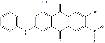 2-Anilino-4,6-dihydroxy-7-nitroanthraquinone Struktur