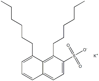 1,8-Dihexyl-2-naphthalenesulfonic acid potassium salt Struktur