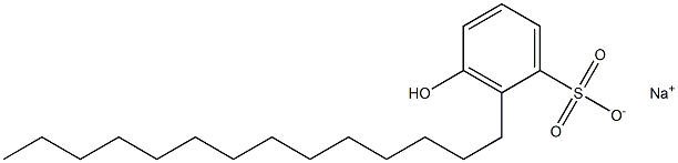 3-Hydroxy-2-tetradecylbenzenesulfonic acid sodium salt Struktur