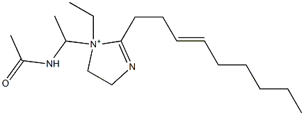 1-[1-(Acetylamino)ethyl]-1-ethyl-2-(3-nonenyl)-2-imidazoline-1-ium Struktur