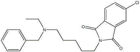 N-[5-(Ethylbenzylamino)pentyl]-5-(chloro)phthalimide Struktur