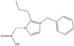 3-Benzyl-2-propyl-1-(carboxymethyl)-1H-imidazol-3-ium Struktur