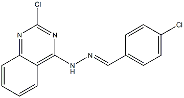 4-[N'-(4-Chlorobenzylidene)hydrazino]-2-chloroquinazoline Struktur