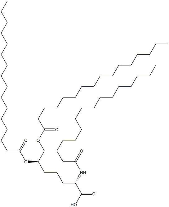 (2S,6R)-2-Palmitoylamino-6,7-di(palmitoyloxy)heptanoic acid Struktur