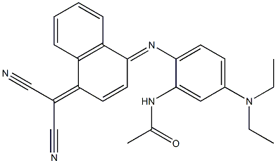 [4-[[2-(Acetylamino)-4-(diethylamino)phenyl]imino]naphthalen-1(4H)-ylidene]malononitrile Struktur