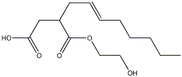 2-(2-Octenyl)succinic acid hydrogen 1-(2-hydroxyethyl) ester Struktur