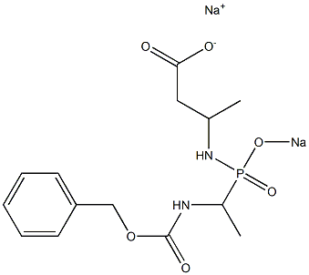 3-[[[1-[(Benzyloxycarbonyl)amino]ethyl][sodiooxy]phosphinyl]amino]butyric acid sodium salt Struktur