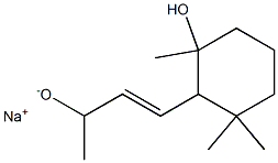 Sodium 4-(2-hydroxy-2,6,6-trimethylcyclohexyl)-3-butene-2-olate Struktur