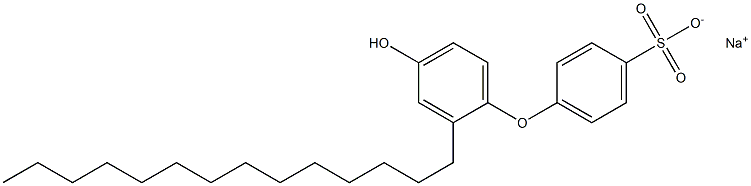 4'-Hydroxy-2'-tetradecyl[oxybisbenzene]-4-sulfonic acid sodium salt Struktur