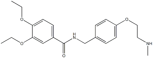 3,4-Diethoxy-N-[4-[2-(methylamino)ethoxy]benzyl]benzamide Struktur