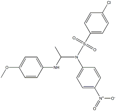 N-[1-[(4-Methoxyphenyl)amino]ethyl]-N-(4-nitrophenyl)-4-chlorobenzenesulfonamide Struktur