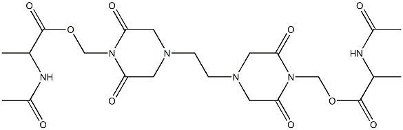 4,4'-Ethylenebis(2,6-dioxopiperazine-1-methanol)bis[2-(acetylamino)propionate] Struktur