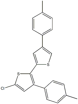 3,4'-Bis(4-methylphenyl)-5-chloro-2,2'-bithiophene Struktur