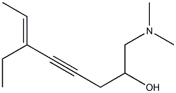 1-(Dimethylamino)-6-ethyl-6-octen-4-yn-2-ol Struktur