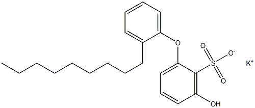 3-Hydroxy-2'-nonyl[oxybisbenzene]-2-sulfonic acid potassium salt Struktur