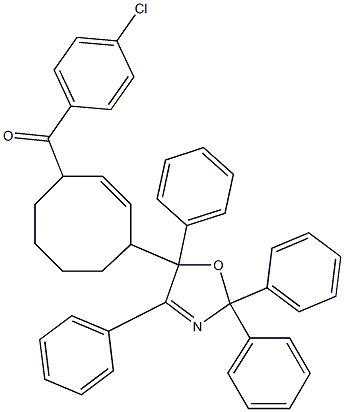 2,2,4,5-Tetraphenyl-5-[4-(p-chlorobenzoyl)-2-cyclooctenyl]-3-oxazoline Struktur