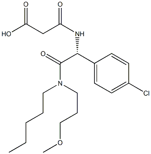 3-[[(R)-1-(4-Chlorophenyl)-2-[(3-methoxypropyl)pentylamino]-2-oxoethyl]amino]-3-oxopropanoic acid Struktur