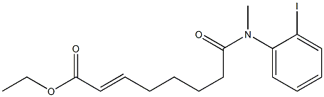 8-[Methyl(2-iodophenyl)amino]-8-oxo-2-octenoic acid ethyl ester Struktur