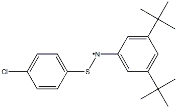 N-(3,5-Di-tert-butylphenyl)-N-(4-chlorophenylthio)aminyl radical Struktur