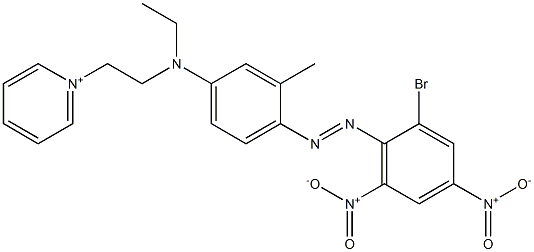 1-[2-[[4-[(2-Bromo-4,6-dinitrophenyl)azo]-3-methylphenyl]ethylamino]ethyl]pyridinium Struktur