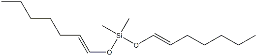 Dimethylbis(1-heptenyloxy)silane Struktur