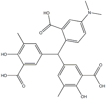 5,5'-(2-Carboxy-4-dimethylaminobenzylidene)bis(3-methylsalicylic acid) Struktur