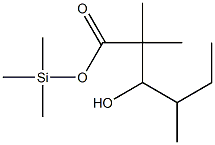 2,2,4-Trimethyl-3-hydroxyhexanoic acid (trimethylsilyl) ester Struktur