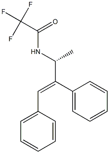 (+)-2,2,2-Trifluoro-N-[(R)-1-methyl-2,3-diphenylallyl]acetamide Struktur