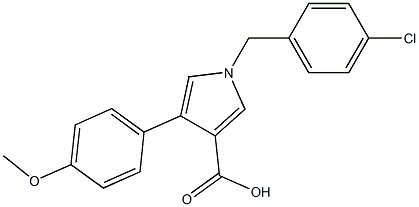 1-(4-Chlorobenzyl)-4-(4-methoxyphenyl)-1H-pyrrole-3-carboxylic acid Struktur