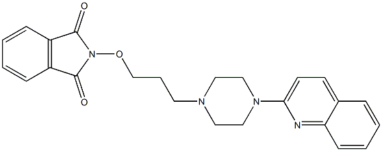 2-[3-[4-(2-Quinolinyl)-1-piperazinyl]propyloxy]-1H-isoindole-1,3(2H)-dione Struktur