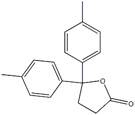 Dihydro-5,5-bis(4-methylphenyl)furan-2(3H)-one Struktur