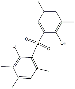 2,2'-Dihydroxy-3,3',4,5',6-pentamethyl[sulfonylbisbenzene] Struktur