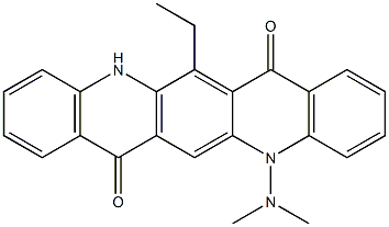 5-(Dimethylamino)-13-ethyl-5,12-dihydroquino[2,3-b]acridine-7,14-dione Struktur