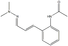 2-Acetylaminocinnamaldehyde dimethyl hydrazone Struktur