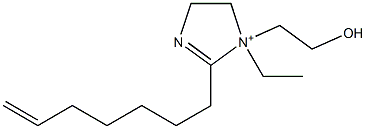 1-Ethyl-2-(6-heptenyl)-1-(2-hydroxyethyl)-2-imidazoline-1-ium Struktur